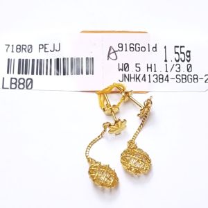 JIN JING SUBANG GANTUNG BALL/BINTANG EMAS 916 TULEN 1.55G/1.96G/1.97G