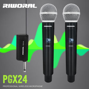 Wireless Microphone Rechargeable Dynamic Mic Work Range 50m/162ft Mik Dual Microphone For Karaoke Set Support Audio Mixer PA System