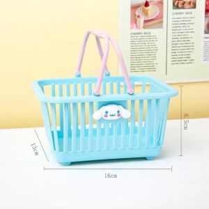 HTF Cute Little Storage Basket Desket Desktop Cosmetics Stationery Storage Box