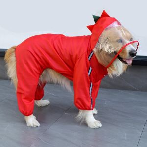 Áo mưa 2 lớp có mũ cho chó lớn và vừa - Đen Ta Pet shop