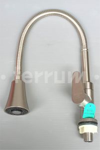 [ FERRUM ] Kran Angsa Fleksibel Kran Cuci Piring Keran Sink Kran Dapur Meja 505 Stainless SUS 304 Hitam  Abu  Stainless