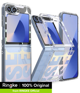 Ringke Fusion Design for [Samsung Galaxy Z Flip 6 / Galaxy Z Flip 7 FE] Clear Protective Cover shock-absorbent Hybrid clear case