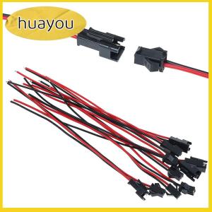 huayou 15cm 10Pcs long JST SM 2pins plug male to female wire connector