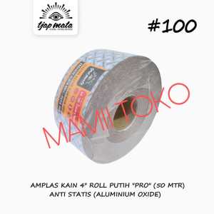 Tjap Mata Amplas kain roll 10cm x 50mtr Putih Anti Status Coated 4"