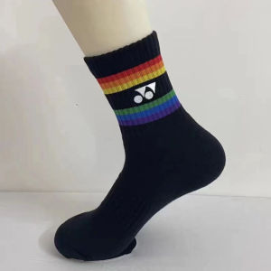 New Yonex Sports Badminton Socks For Men & Women High Cut Badminton Pro Socks Rainbow Socks