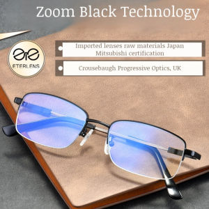 Business Reading Glasses For Men/Presbyopic HD Blue Light Blocking/Office Home Use Premium Fashion Eyewear/Adults Seniors Multifocal Lenses