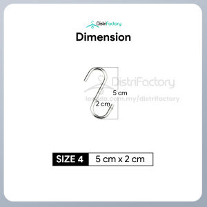 Stainless steel S Hook / S Shape Hook / Pengantung S / Penyangkut S / S Shaped Hanger