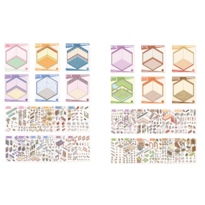 Aesthetic Sticker Cartoon Scene Sticker Book 3D Landscape Sticker Book Decorative Sticker Stereoscopic Cabin Sticker