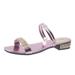 Summer Ladies Fashion Two-Wear Sandals Beach Slippers With Crystal