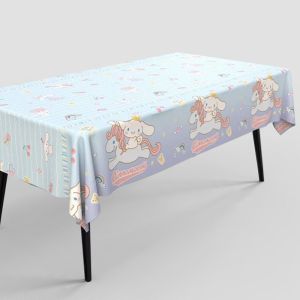 LIWU Kuromi Cinnamoroll Cartoon Tablecloth Party Supplies Melody Birthday Party Tablecloth Fashion Waterproof Picnic Table Cushion