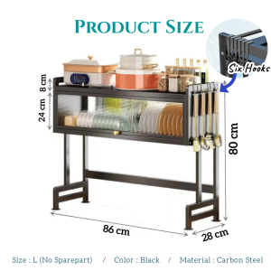 【Woody】Kitchen Rack Dish Rack Rak Dapur Kabinet Rak Pinggan Mangkuk Dish Drainer Sink Rack Kitchen Rak Sinki Cabinet