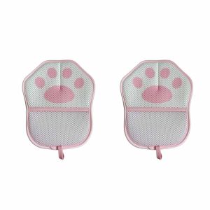 HOMEVOYAG 2Pcs Cat Paw Pet Hair Remover Electrostatic Adsorption Cute Pet Grooming Glove Grooming Brush Double-sided Electrostatic Gloves For Dog