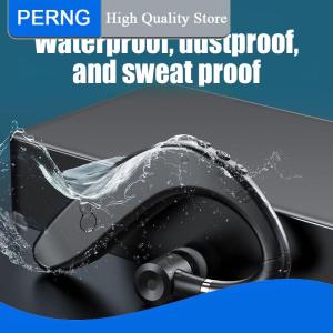 [PERNG] Tehe Wireless Bluetooth 5.0 Ear-Hook Earphones Sports Business Single Ear Headset Handsfree Headphone With Mic For Cell Smartphones