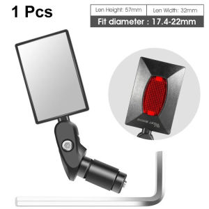 WEST BIKING BikeRearview Mirror Reflector MTB Road Bicycle Safety Mirror 360 Rotation Adjustable Cycling Rear View Mirror