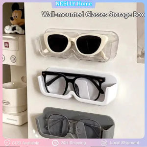 1Pc Wall Mounted Glasses Storage Box Punch-free for Myopia and Sun Wall Display High-end Sunglasses Storage Rack