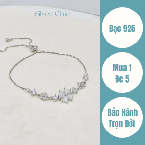 Lắc tay bạc cỏ 4 lá may mắn Serendipity SILVER CHIC LT20 bạc 925