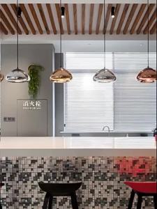 SXH Nordic minimalist coffee shop bar table club restaurant bedroom lighting brass bowl electroplated creative glass small pendant light