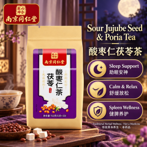 南京同仁堂 Sour Jujube Seed & Poria Tea 150g (5g x 30) Sleep Support Calm & Relax Spleen Wellness Traditional Herbal Wellness