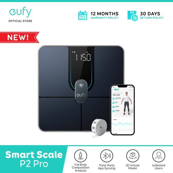 eufy by Anker Smart Scale P2 Pro, Weighing Scale, WiFi, Bluetooth, Body