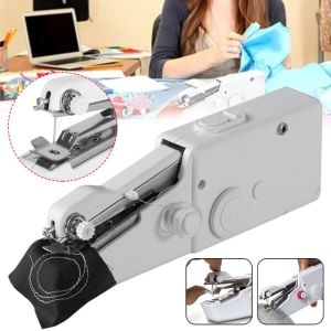 Mini Sewing Machine Portable Cordless Electric Hand Held Sewing Machine Quick Repair Clothes Needlework Sewing Supplies Mesin jahit pegang tangan