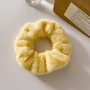 Murah Banget - Ikat Rambut Scrunchie Korea / Ikat Rambut Wanita / Kunciran Cepol Rambut Lingkar Besar Bulu Lembut Motif Polos / Aksesoris Fashion Rambut