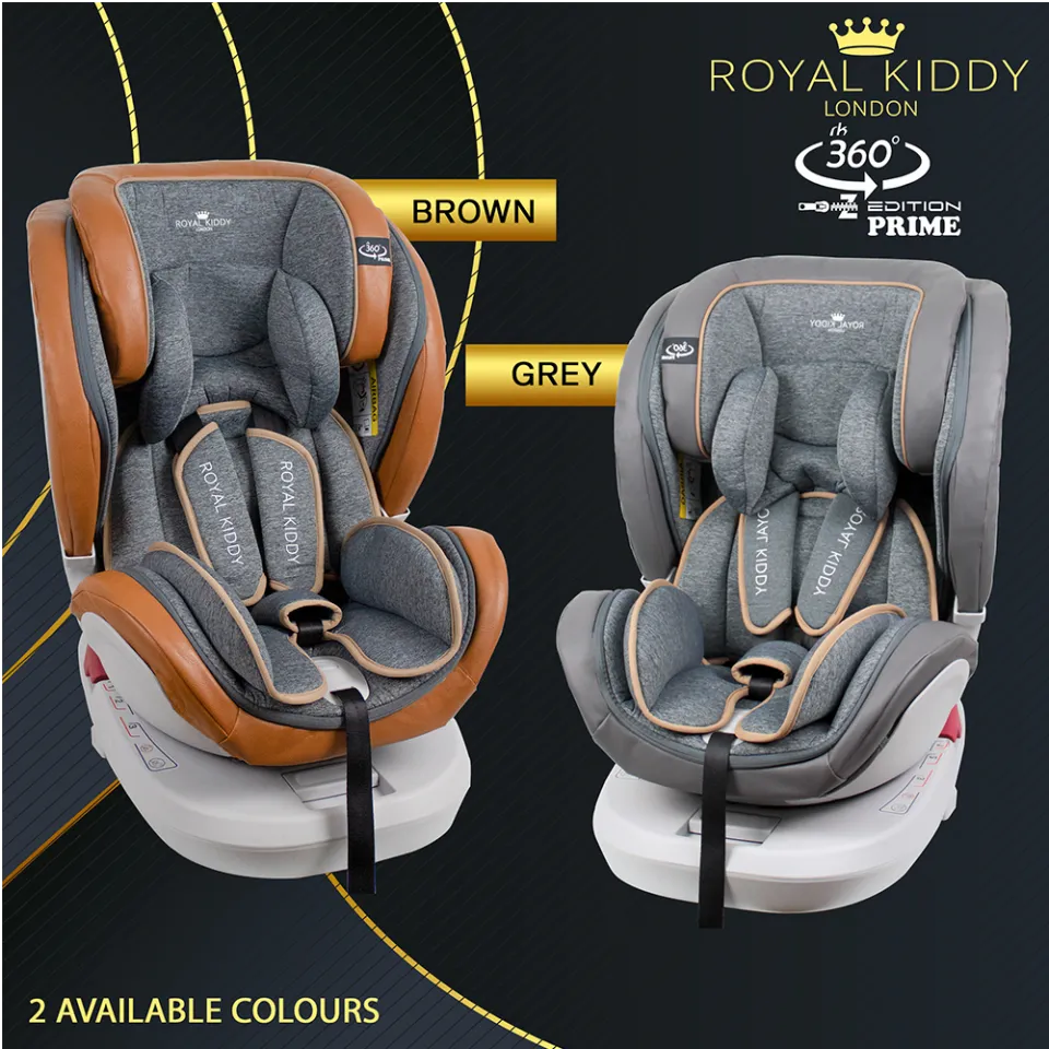 ROYAL KIDDY LONDON 360 Prime Zipper Isofix Rotation Baby Car Seat EXCLUSIVE PU Leather fabric JPJ MIROS APPROVED Lazada