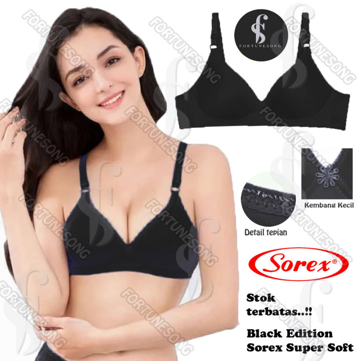 Sorex- Bra 17238 Super Soft Warna Hitam Edisi Terbatas / BH Black