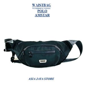 TAS SELEMPANG POLO AMSTAR ANTI BARA WATERPROOF WAISTBAG TAS PINGGANG