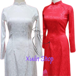 Áo dài Gấm dệt hoa văn đẹp / áo dài nữ / áo dài truyền thống