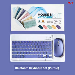 Slim Pas Bluetooth Keyboard & Mouse Wireless Combo Quiet Typing Portable Keypad for Tablet Office Daily Usage