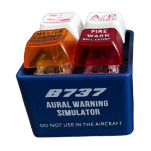 Two Action Fire Alarms Keychain Flashing Cockpit Button Simulating for Flight Enthusiasts Gift