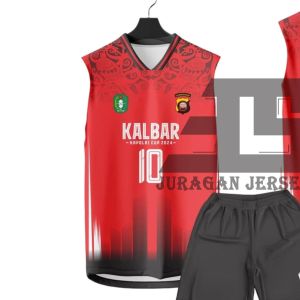 Setelan dan atasan jersey bola voli singlet tanpa lengan pria wanita uniseks 88750 Fullprinting sublimation size M L XL XXL