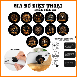 Giá đỡ điện thoại popsockets in 12 cung hoàng đạo sỉ lẻ pop in theo yêu cầu