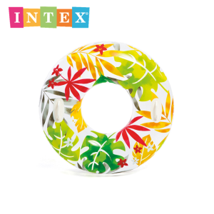 INTEX® 58263 Lush Tropical Tubes W Handles Ages 9+ (38 in) Swimming Pool Inflatable Boat Style Float