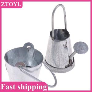 ZTOYL💝 2pcs/set 1:12 Dollhouse Miniature Metal Water Bucket Kettle Model Furniture Toys