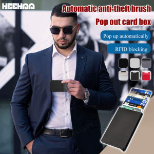 ttpr Aluminum Alloy Antimagnetic Brush Bank Card Case/Automatic Eject Card Case with Antitheft Brush