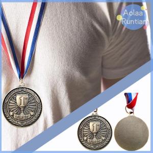 Aolaa 1Pcs 5cm Competition Prize Medals With Neck Ribbon Bronze Medal Metal Winner Medals For Talent Show Party Race
