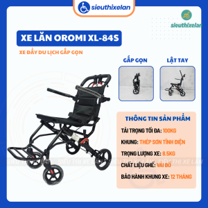 [8.5Kg] Xe Lăn Gấp Gọn Oromi XL-84S – Xe Lăn Du Lịch Gấp Gọn Có Thể Xách 1 Tay Bỏ Vừa Các Loại Cốp Xe Hơi