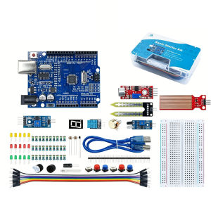 Basic Arduino Uno R3 Starter Kit Complete DIY Set Including R3 Board Breadboard in Retail Box