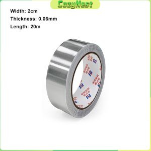 C.N. Aluminum foil tape HighTemperature Heat Shield Resistant Waterproof and Stain Resistant Length 20m