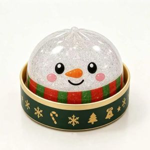 Glitter Ball Christmas Stress Squeeze Toy Soft Texture Slow Rise Cute Baozi Squishy Sensory Toy Reindeer Santa Squishy Stress Toy Christmas Party