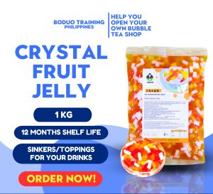 AMAX Rainbow Fruit Jelly 1kg for  MILK TEA FRUIT TEA SINKERS Cake baking smoothies