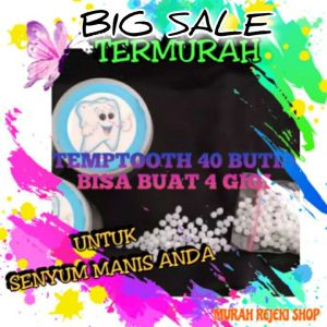 BIG SALE Temptooth 40 butir / Temporary tooth repair / penambal gigi / gigi palsu / lem gigi padat