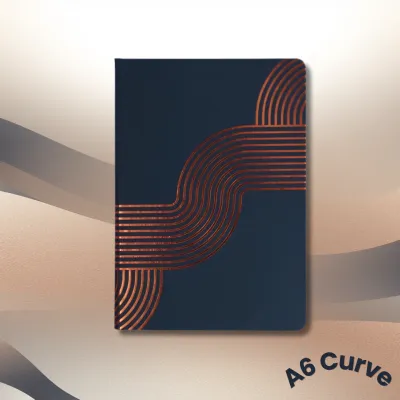 Collins Vanguard A6 & B6 Ruled Notebook | Wave/Curve Design