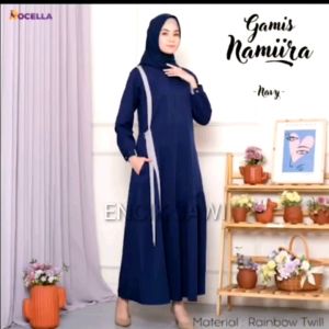 Baju Busana Pakaian Gamis Katun Super Adem Dress Wanita Zakhira Rocella
