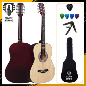 Heart String Low Action Acoustic Guitar Original 38 Inches Dreadnought Guitar for Adult Kid Beginner