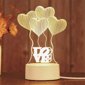 3D Night Lamp Decoration Desk Light Birthday Christmas 20 Plus Designs Tricolor Free Adaptor 3D灯装饰礼物