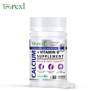 [MY Local+Free Gift]Trorexl Original 60 capsules/bottle Halal Vitamin D3 Vegetarian Soft Capsule Calcium Supplement Promote Bone Growth Increase Height
