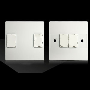 Canhtq แผงส่งสัญญาณติดผนังชนิด86สวิตช์ควบคุมระยะไกลแบบ RF ไร้สาย433MHz