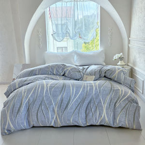 100% Cotton Skin-friendly Duvet Cover Simple stylish Printed Quilt Covers Thickened Durable Brushed Comforter Case Single Piece2026